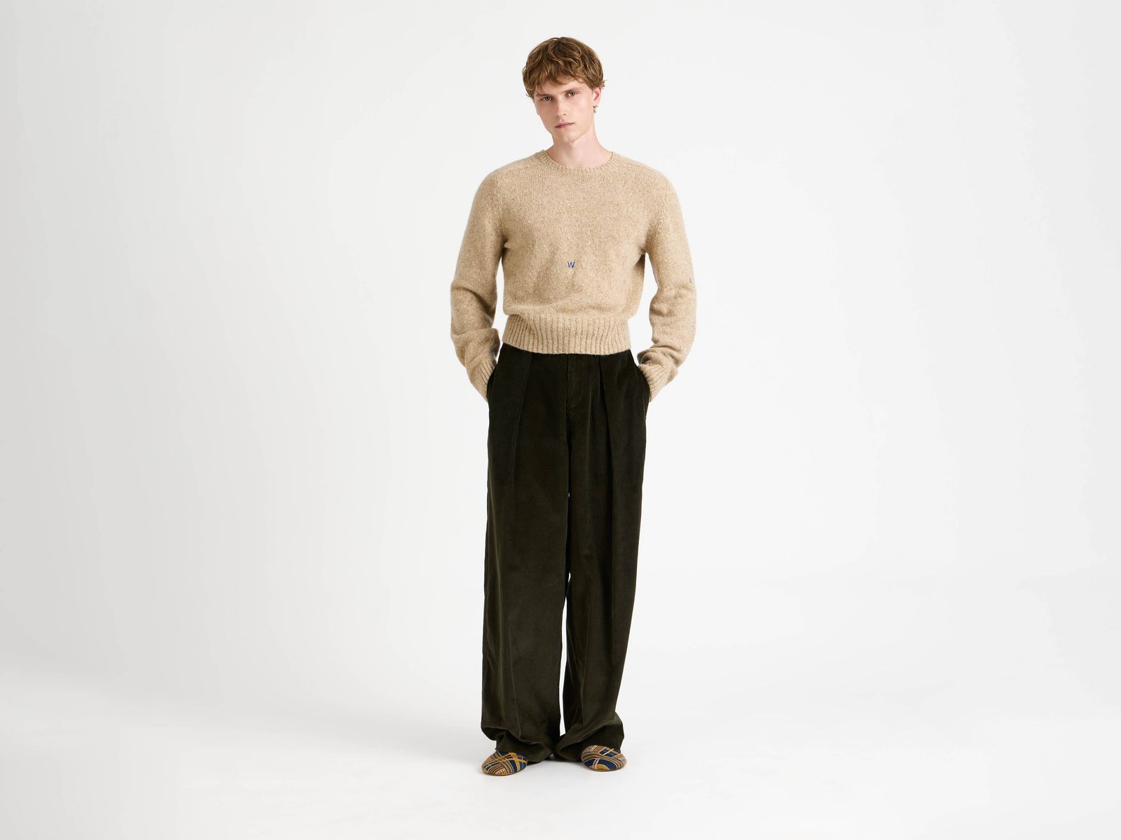 CL_SINGLE PLEAT TROUSERS - BISCUIT_TR0418PG1880