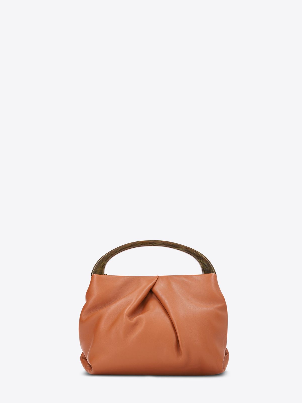 Small pleated leather bag