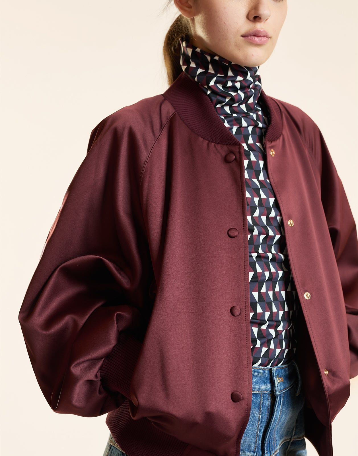 Satin Bomber Jacket