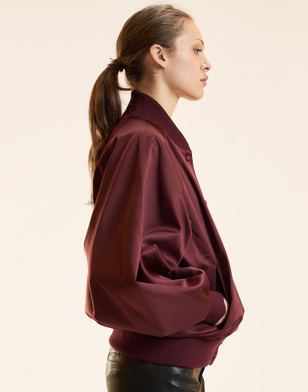 Satin Bomber Jacket