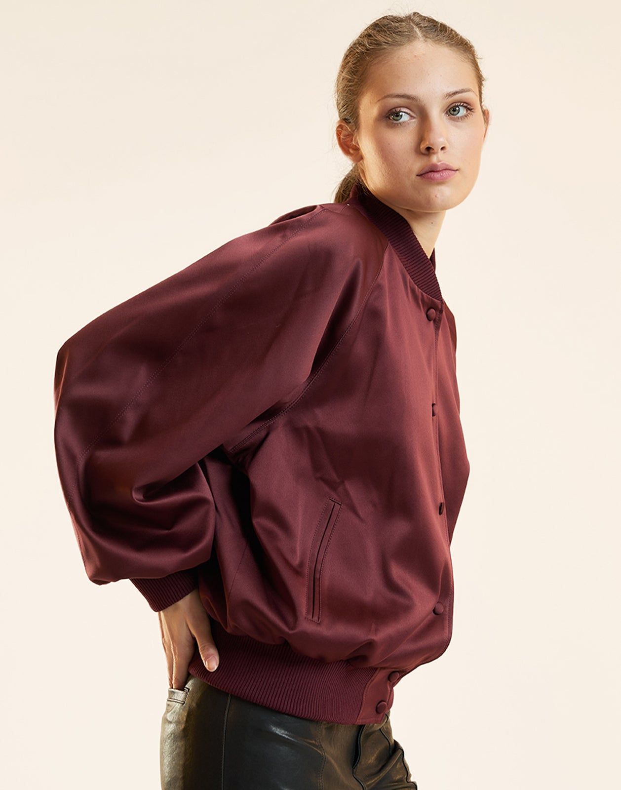 Satin Bomber Jacket