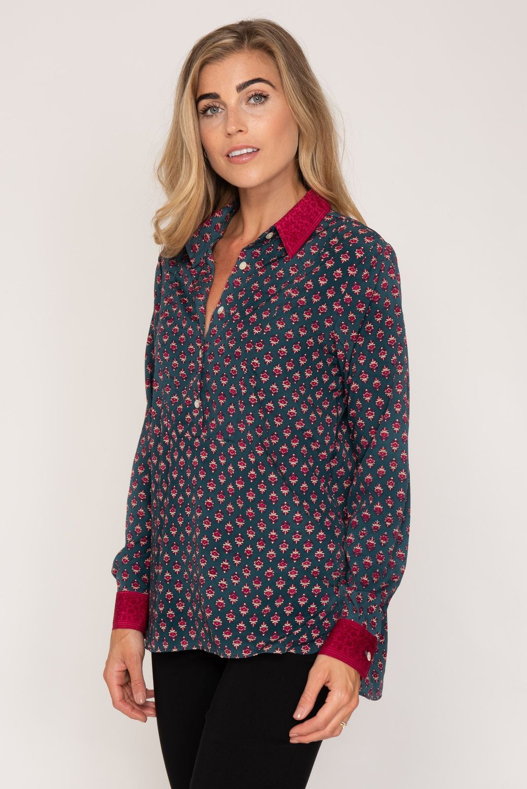 Soho Shirt in Smokey & Damson