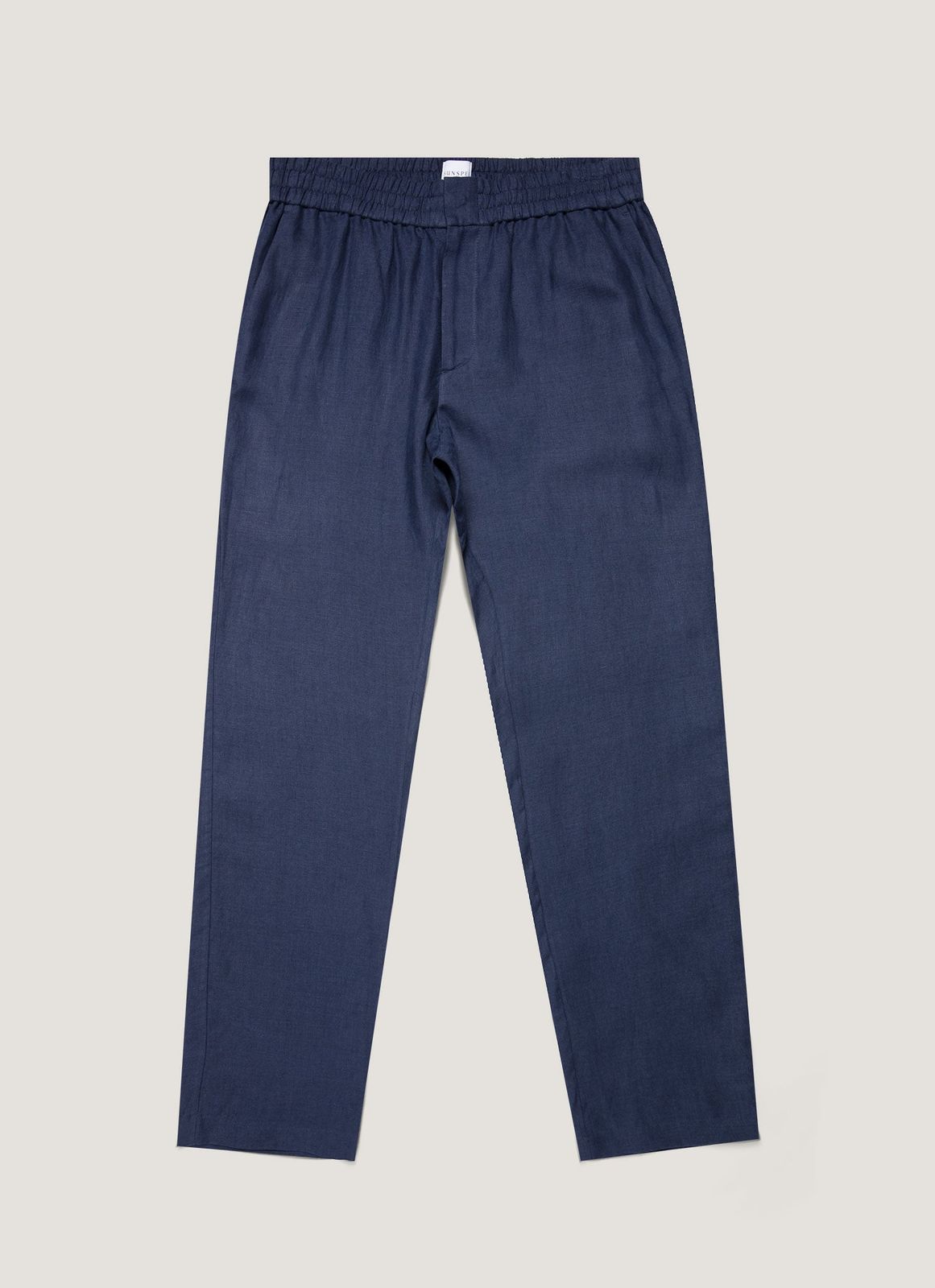 Men's Linen Drawstring Trouser in Light Navy