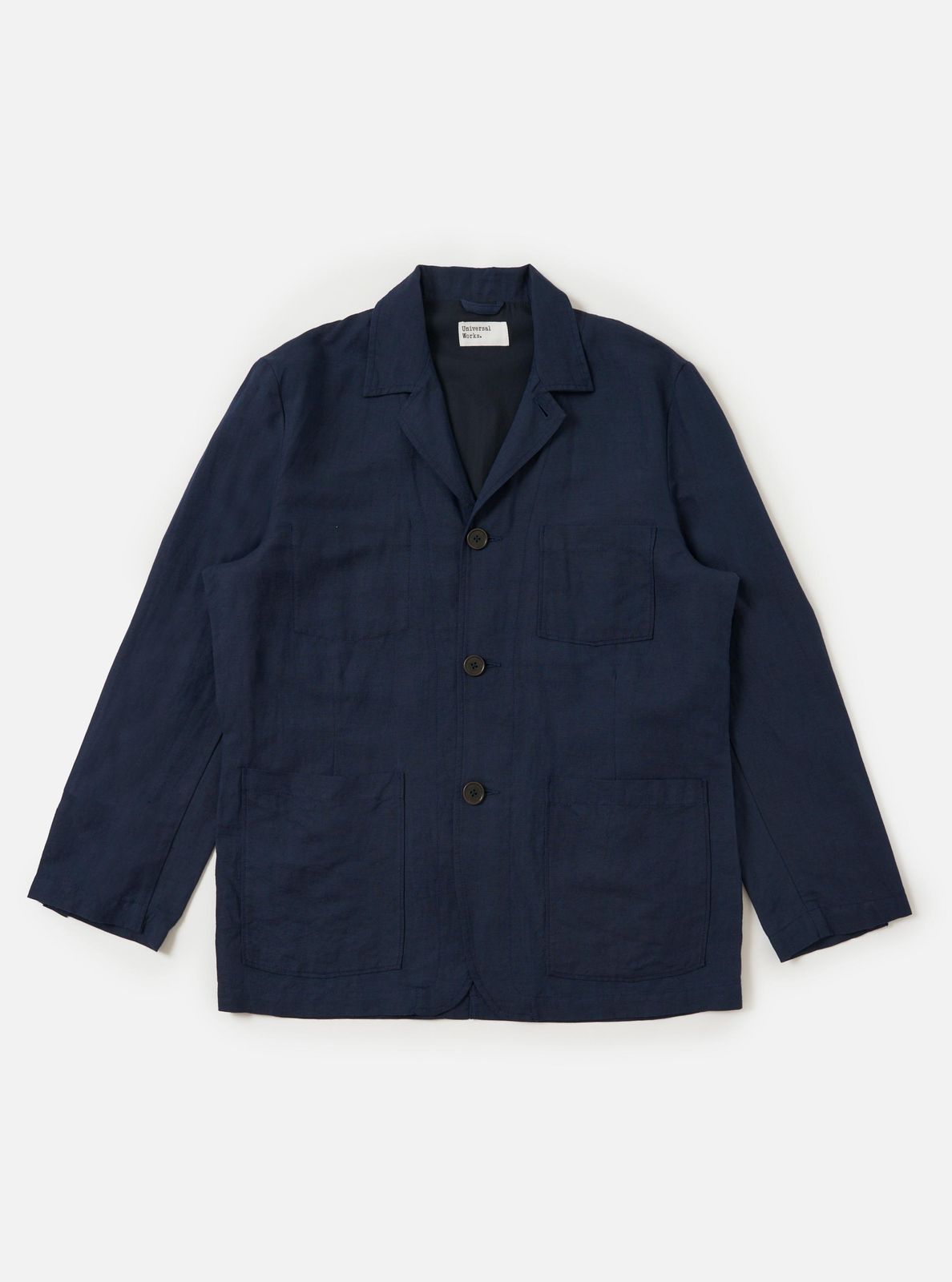 Navy Linen Cotton Shirting Dizzy Jacket