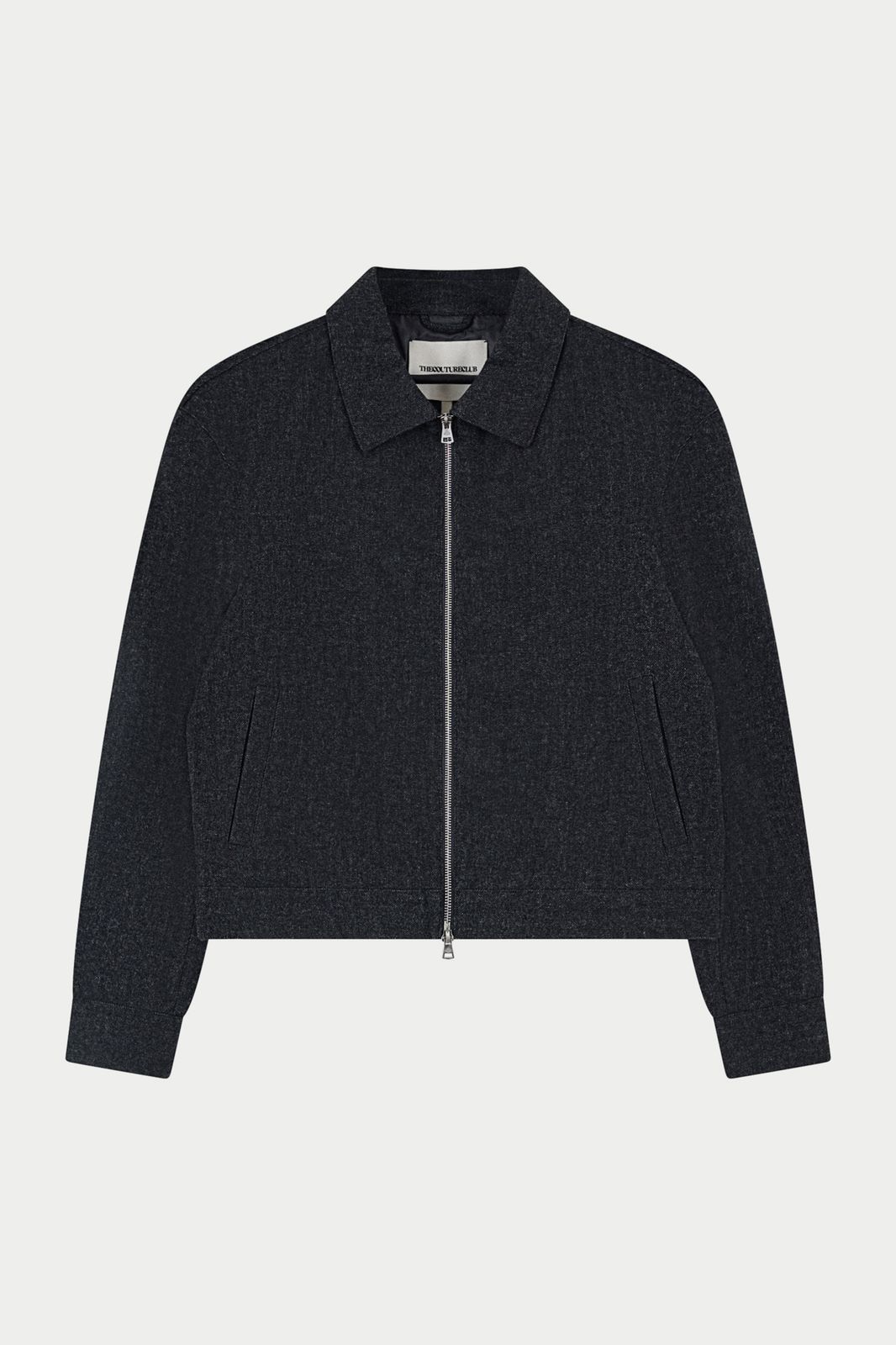TAILORED HERRINGBONE JACKET - CHARCOAL
