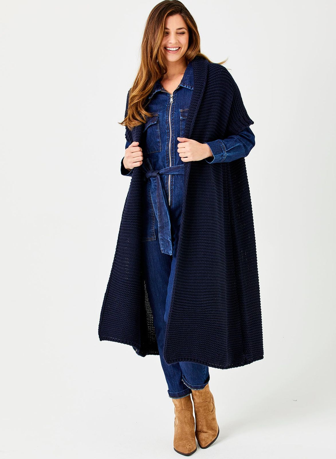 Fernando Chunky Knit Long Gilet