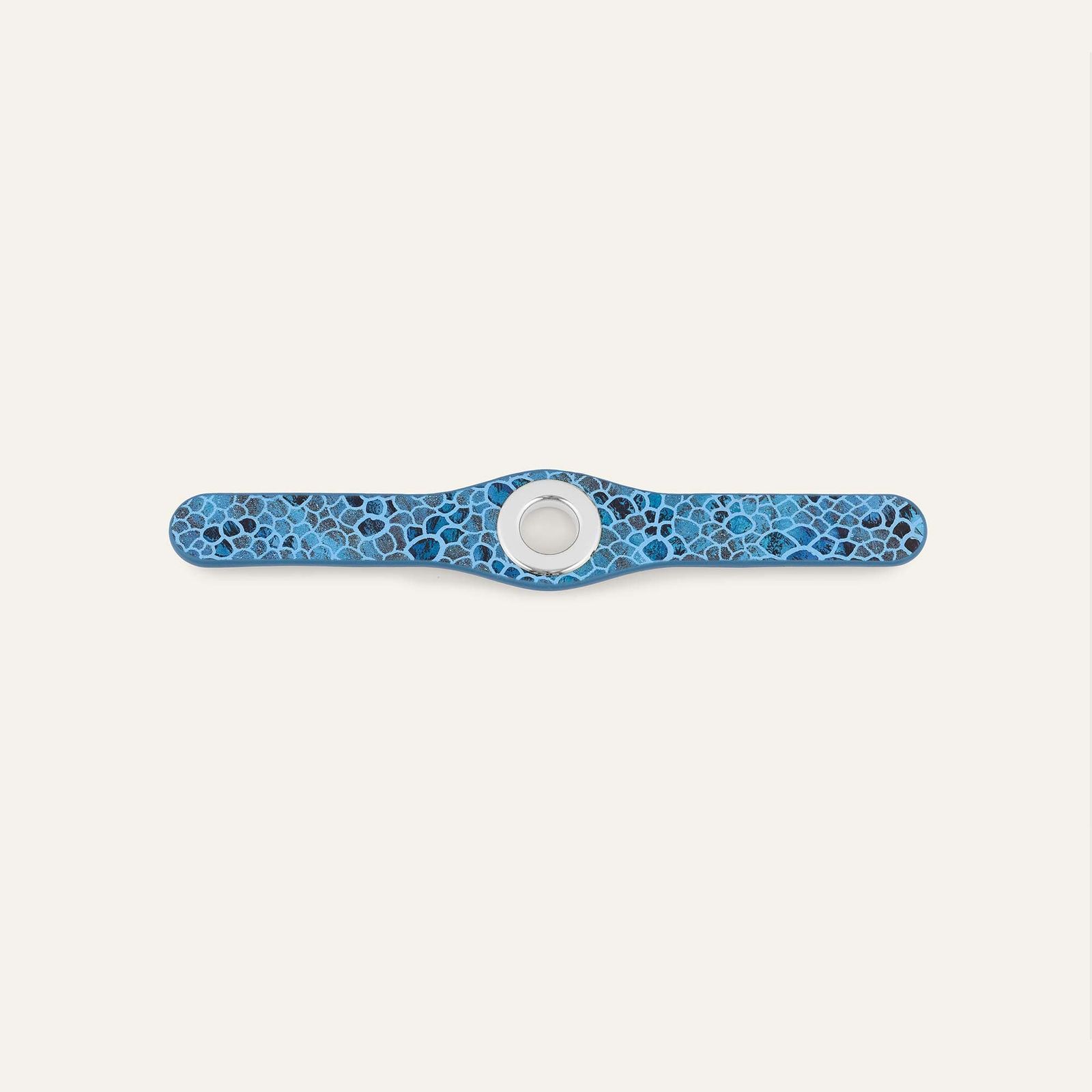 Deco Mini | Blue Mosaic with Silver hardware