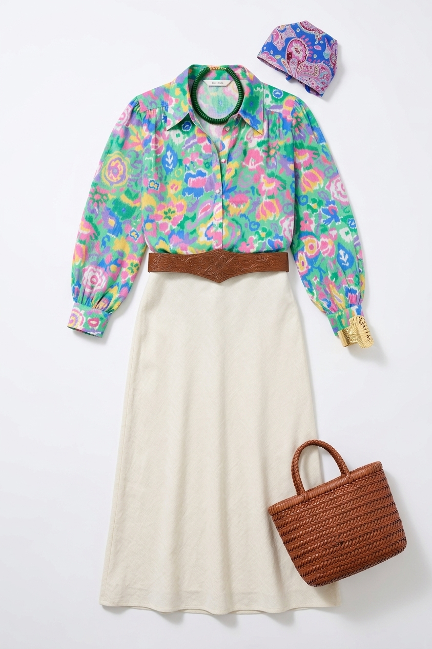 Blake - Ikat Bloom Green