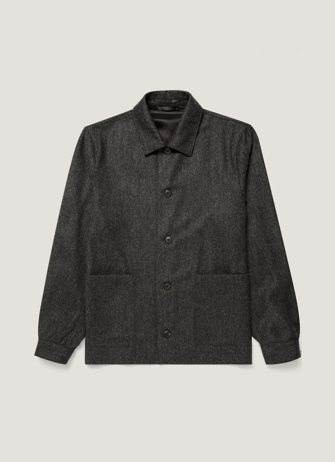 Men's Wool Twill Chore Jacket in Charcoal Melange