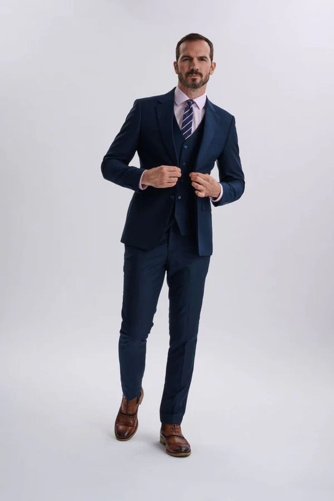 Fabio Navy Three Piece Suit