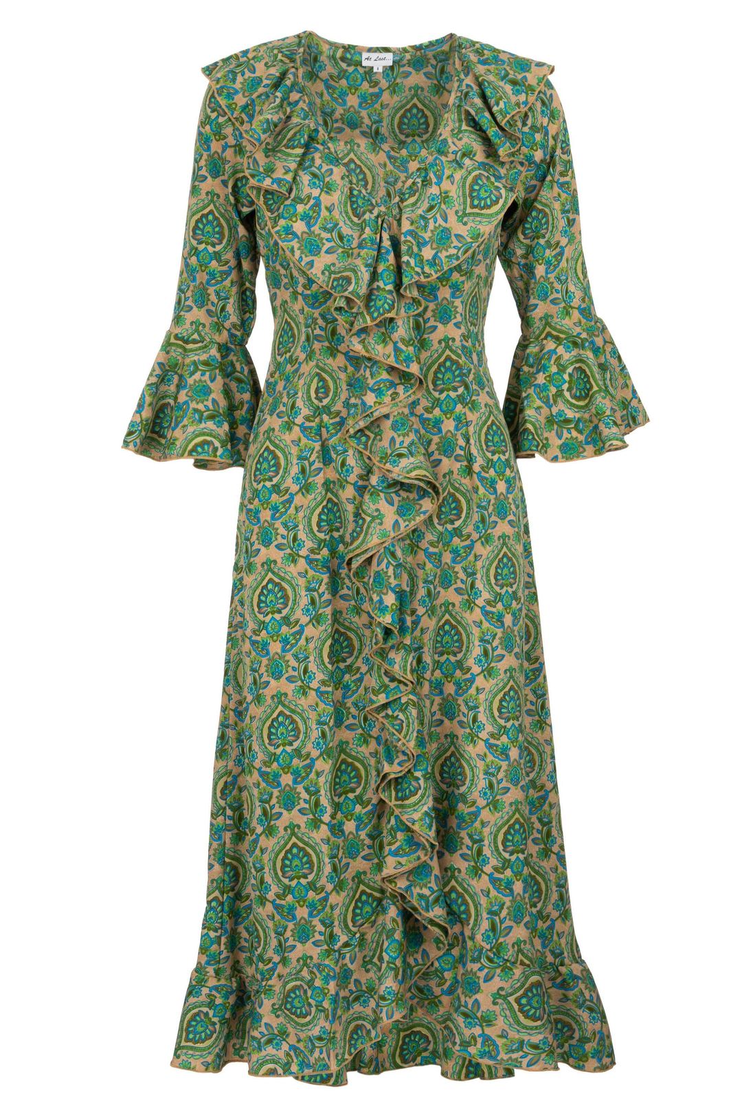 Felicity Midi Dress Green Teardrop