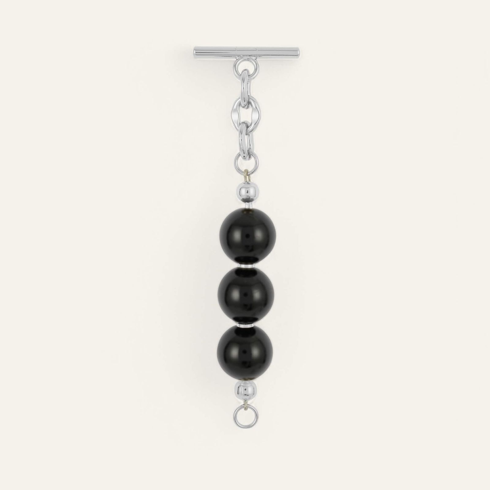Aurora Tassel | Black with Silver hardware