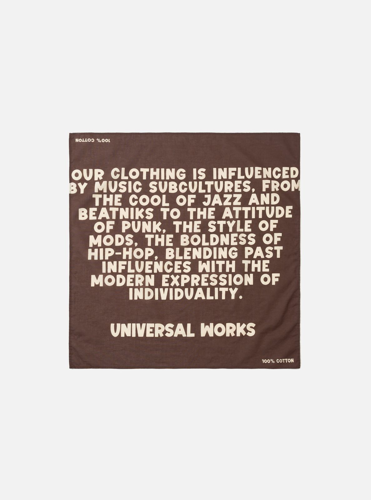 Brown Jazz/Beatniks Print Neckerchief