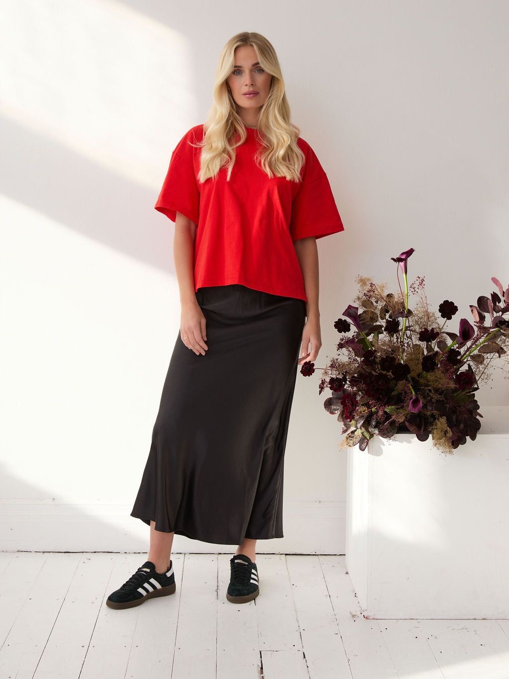 Angel Black Satin Skirt