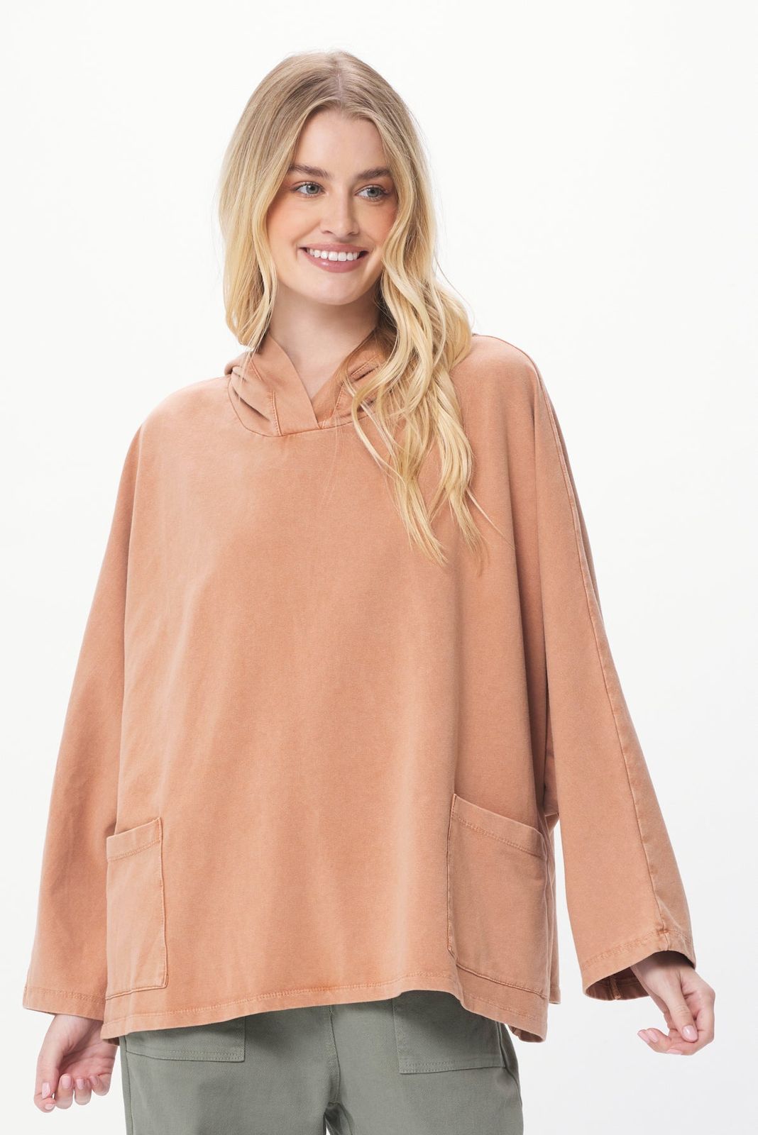 Pamela Vintage Wash Oversize Wide Hoody
