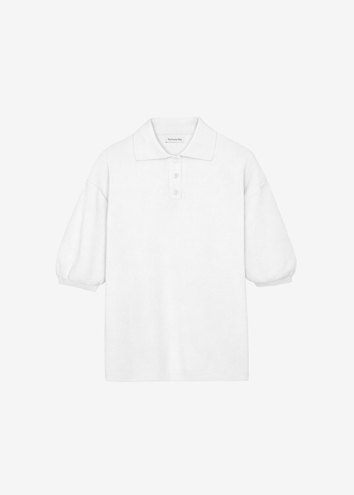 Nola Knit Polo Top - White