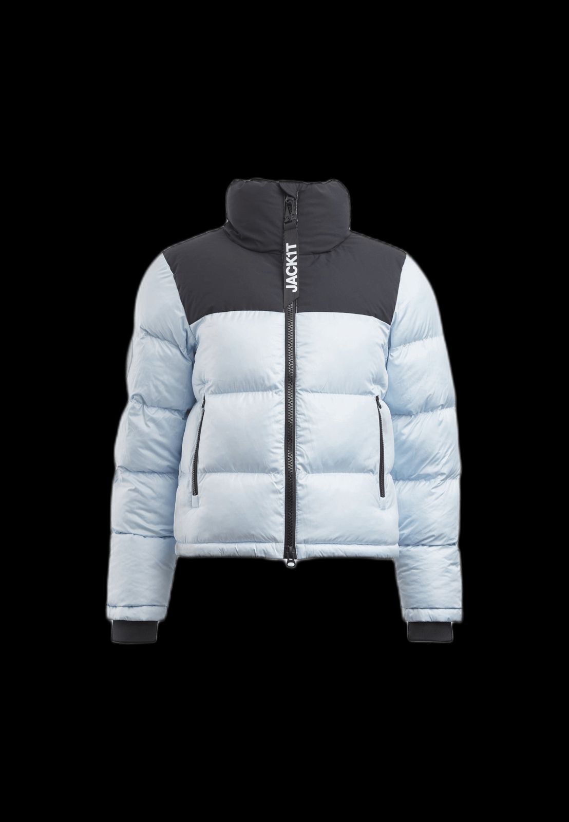 Diamond Funnel Jacket Powder Blue Black