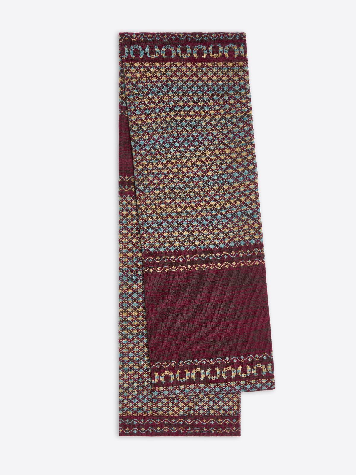 Jacquard cashmere scarf
