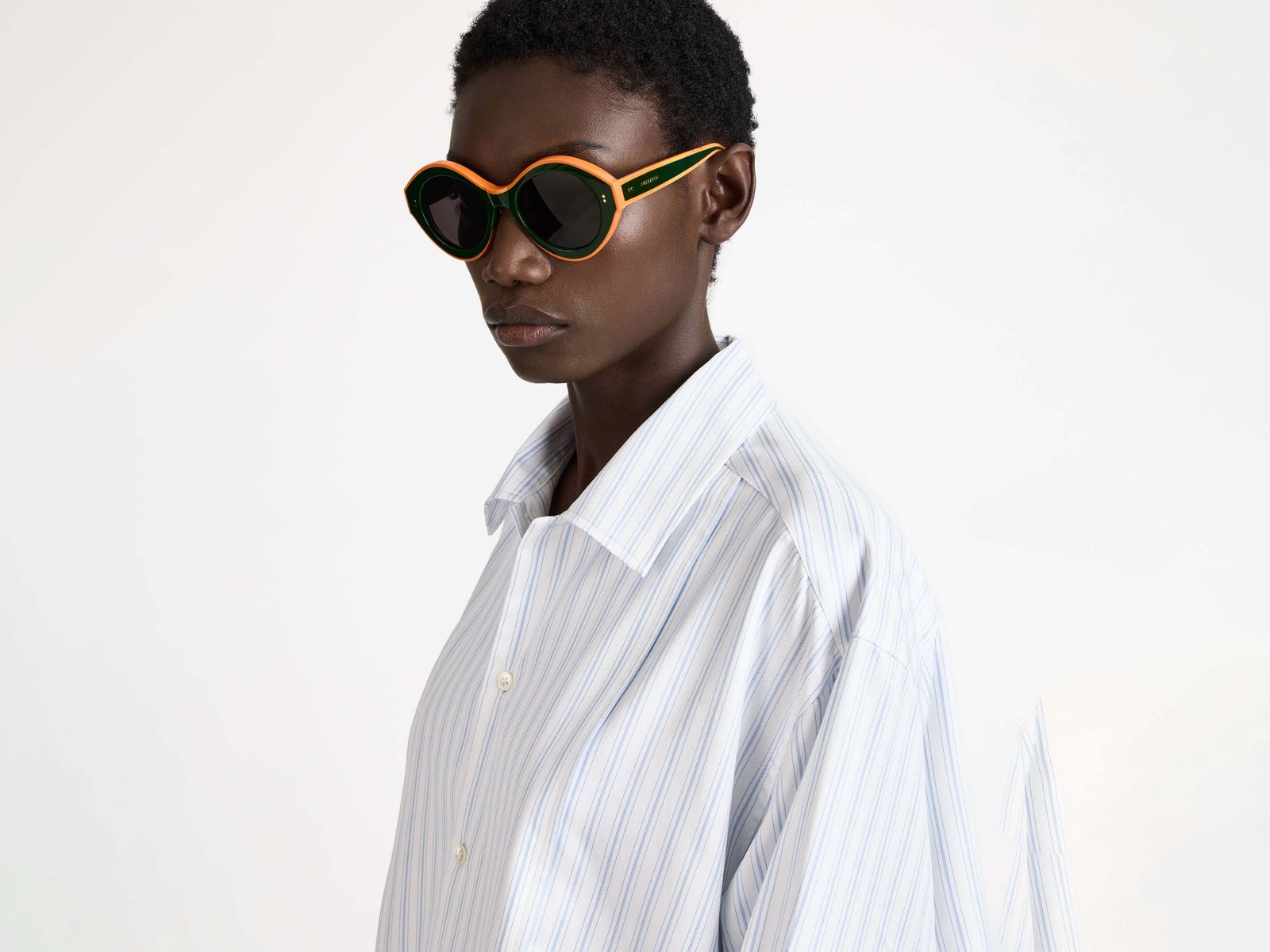 JWA07 BUMPER SUNGLASSES IN GREEN & ORANGE