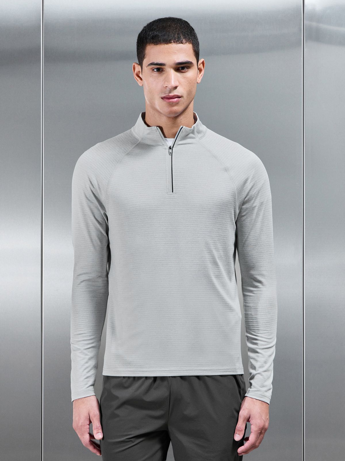 Condition Half Zip in Mid Grey
