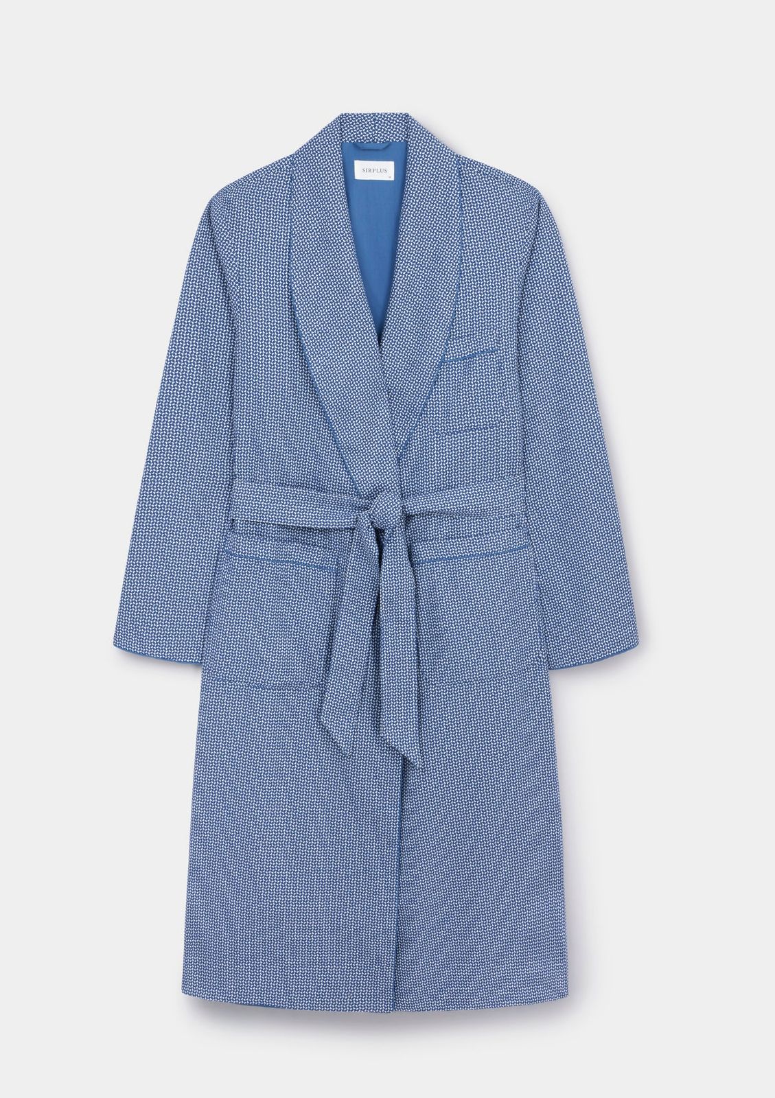 Blue Sashiko Cotton Dressing Gown