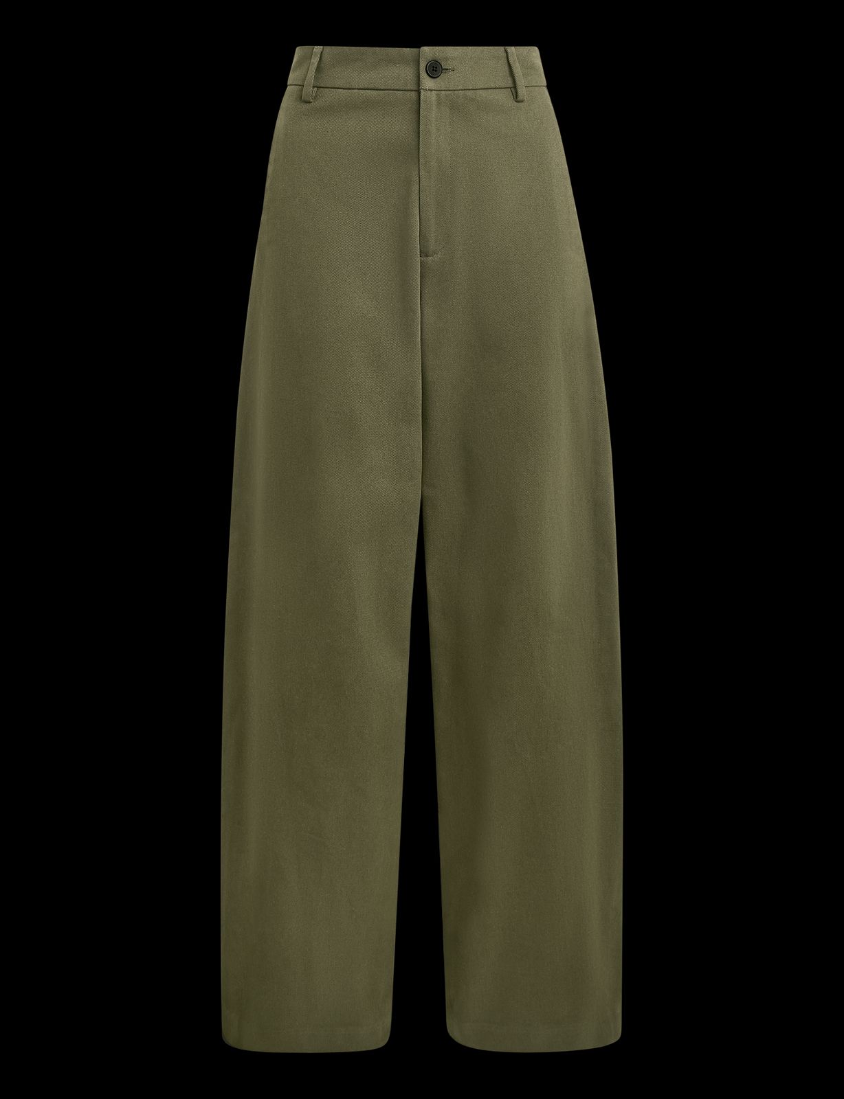 Alba Trouser: Cotton Twill, Khaki