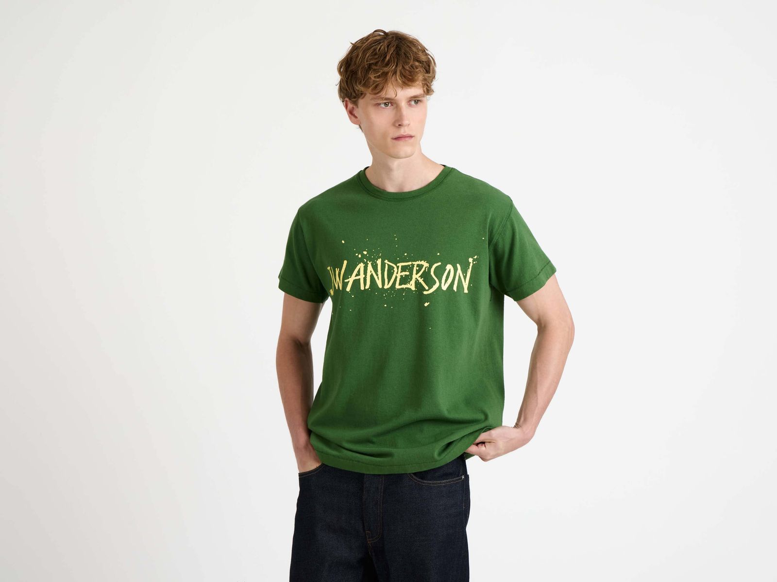 MENS CIRCULAR T-SHIRT IN GREEN