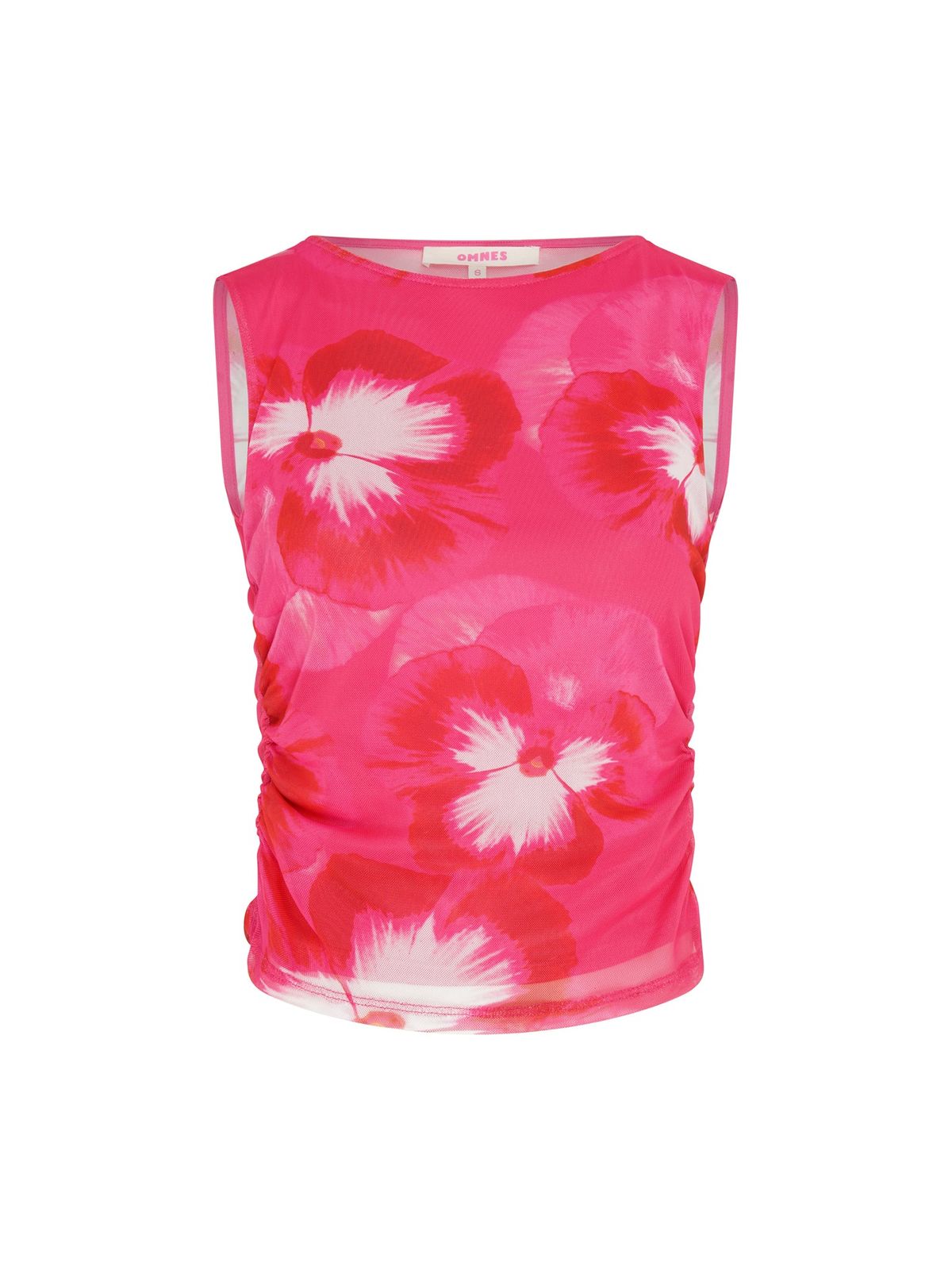 Delia Top In Brightest Floral Pink Print