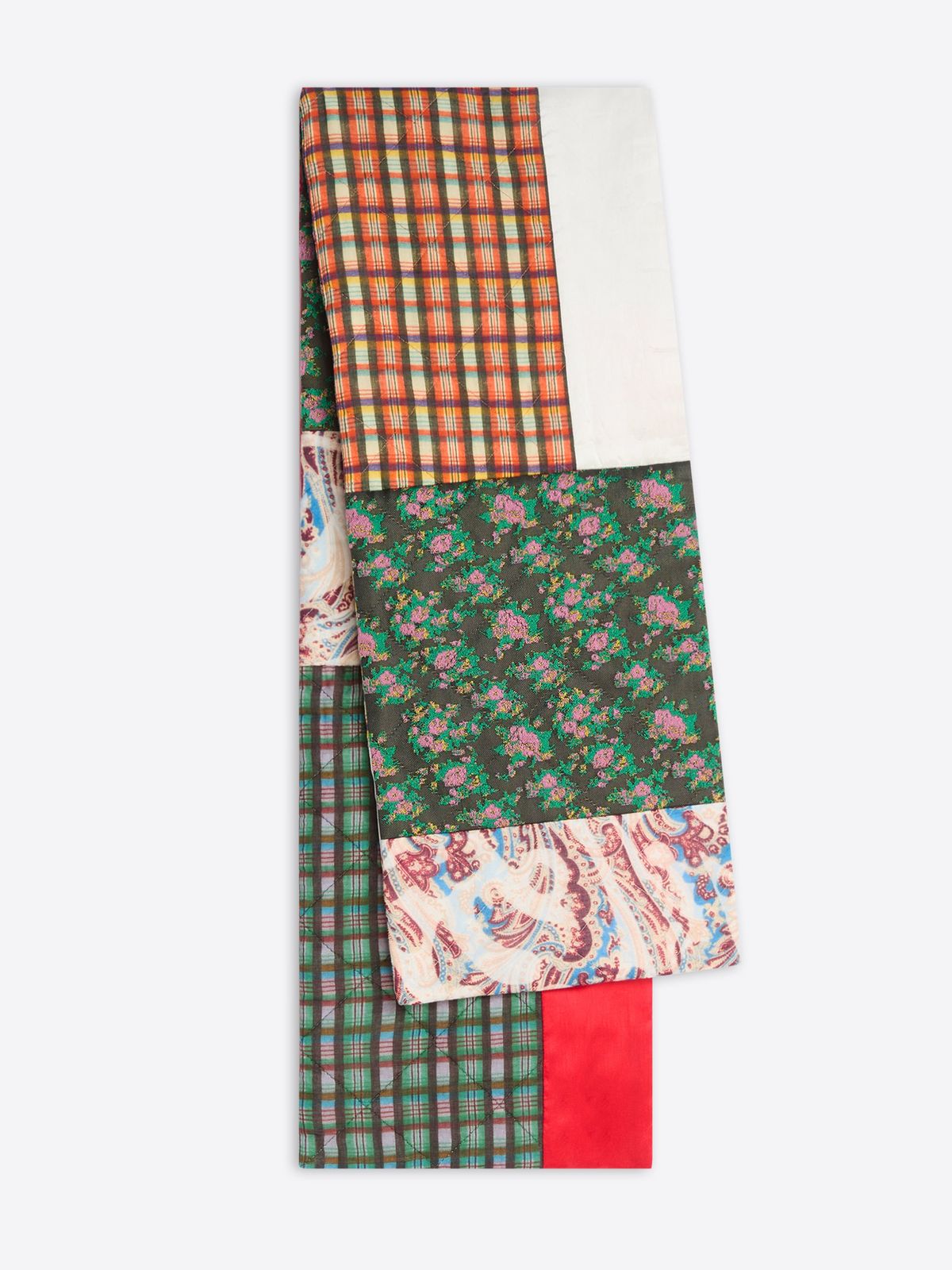 Patchwork jacquard scarf