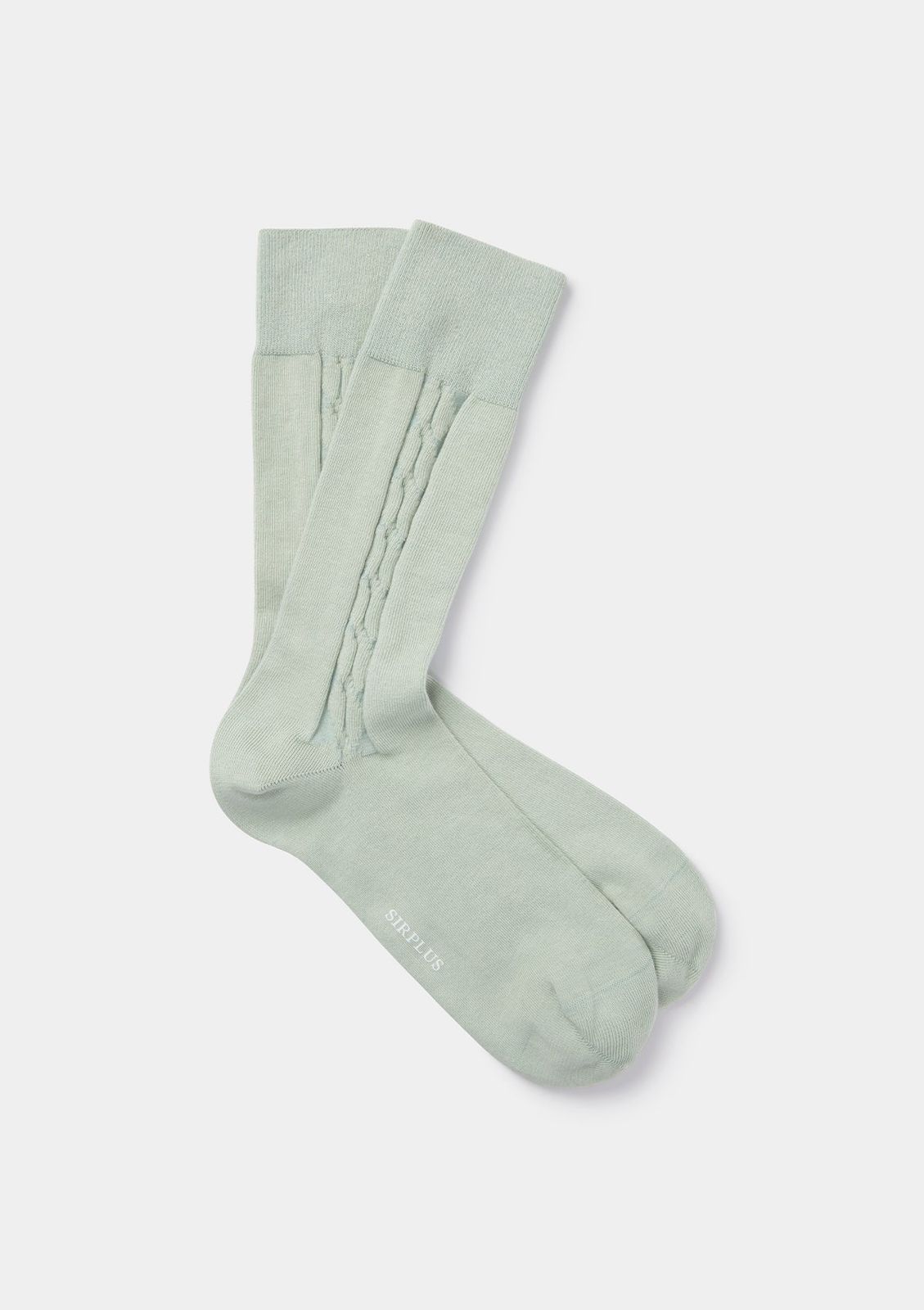 Pistachio Cream Cable Sock