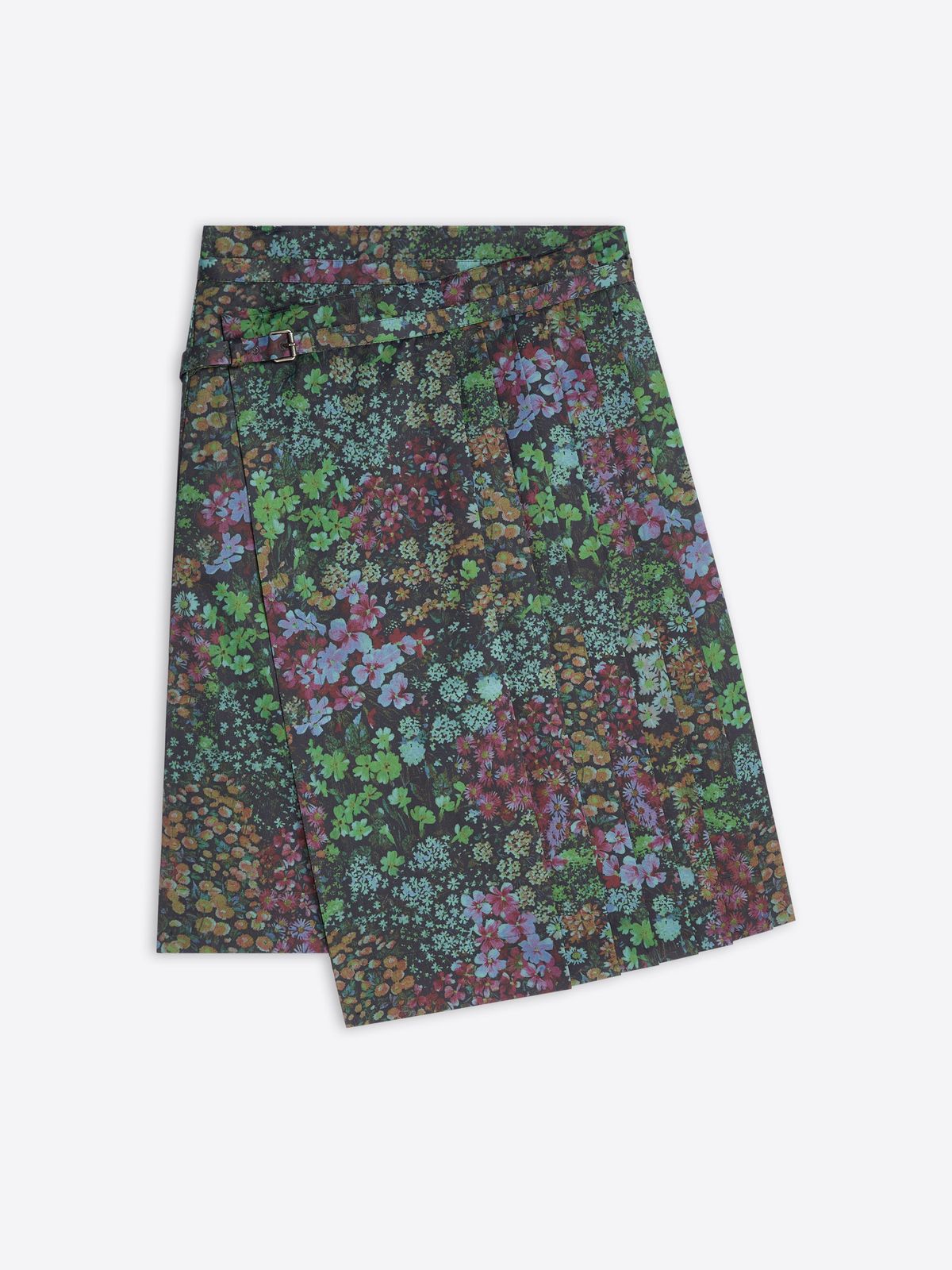 Pleated viscose kilt