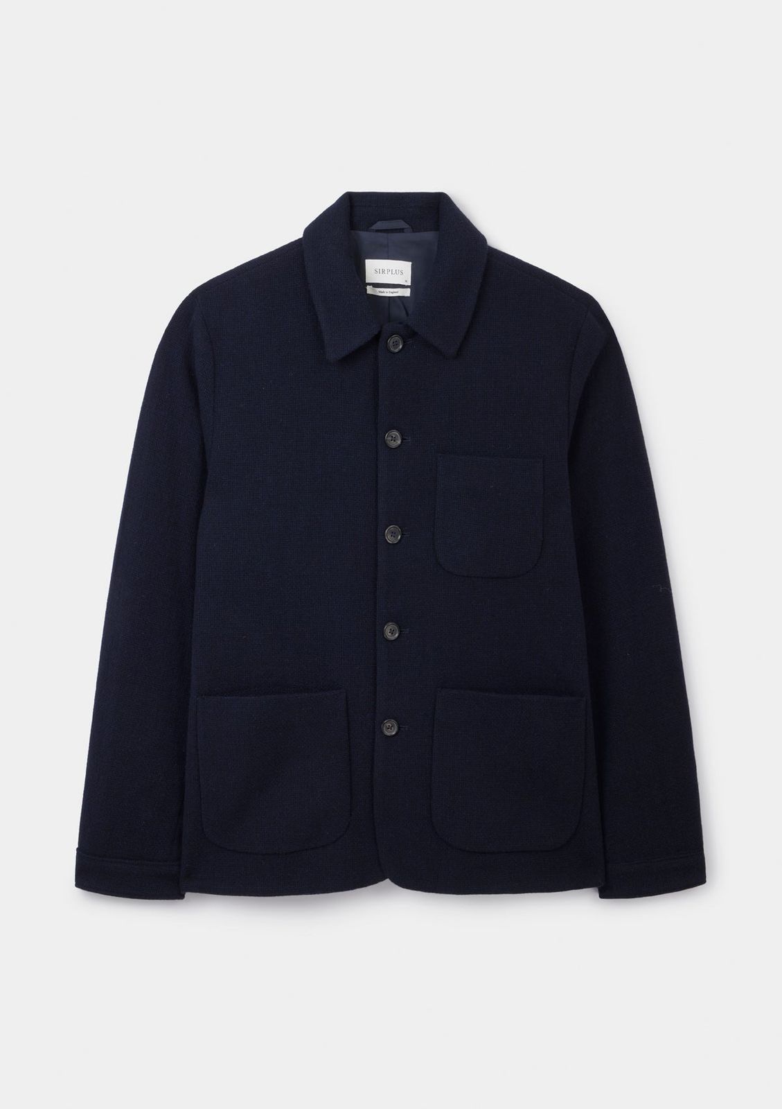 Navy Weave Merino Wool Chore Jacket