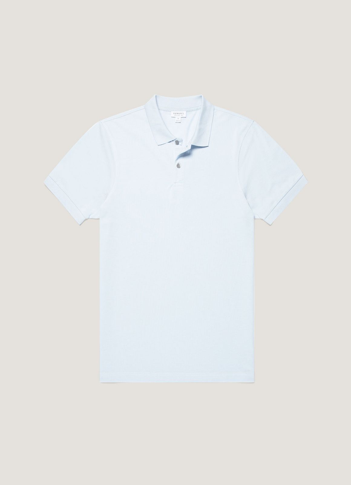 Men's Piqué Polo Shirt in Pastel Blue