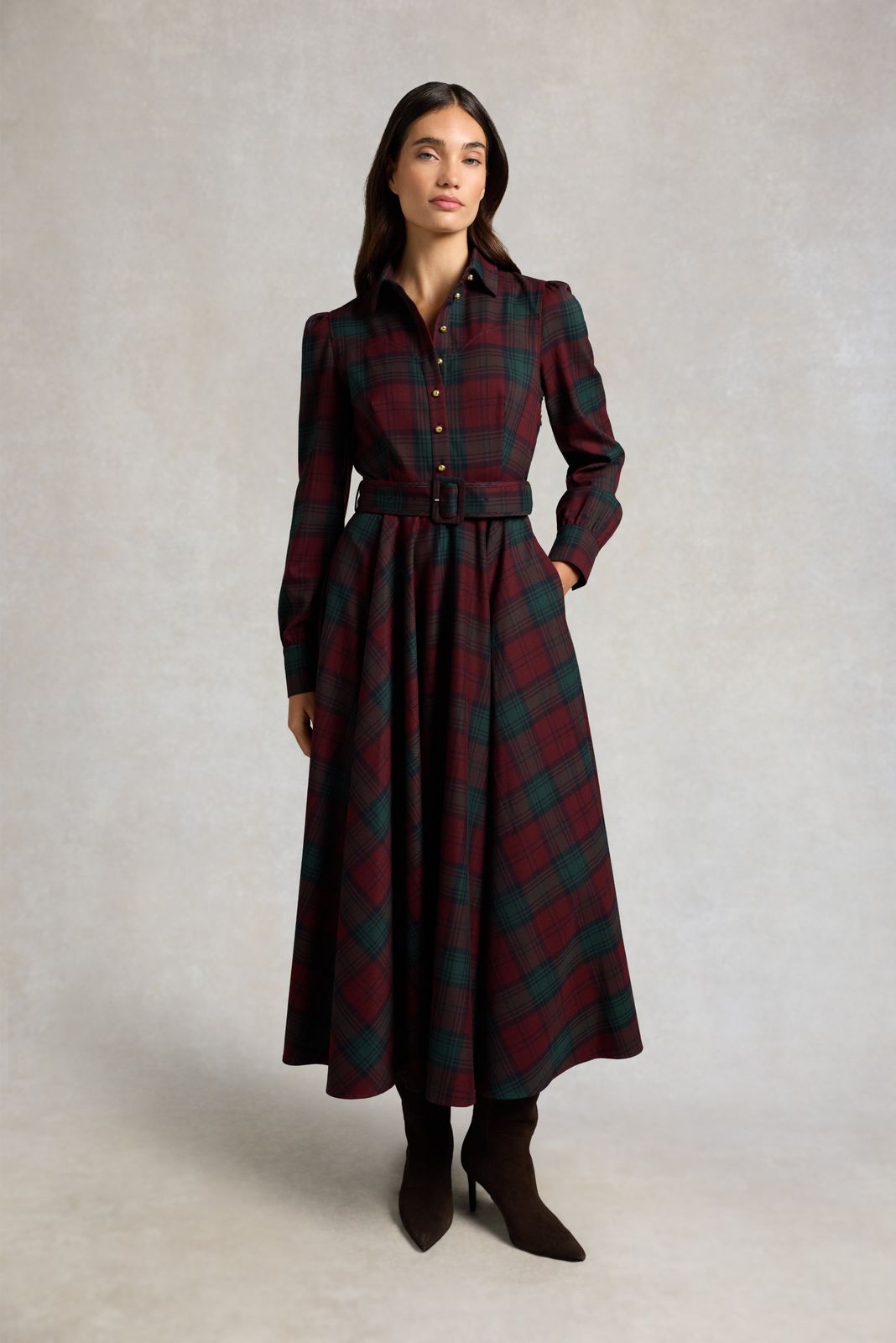 Heritage Dress (Mulberry Tartan)