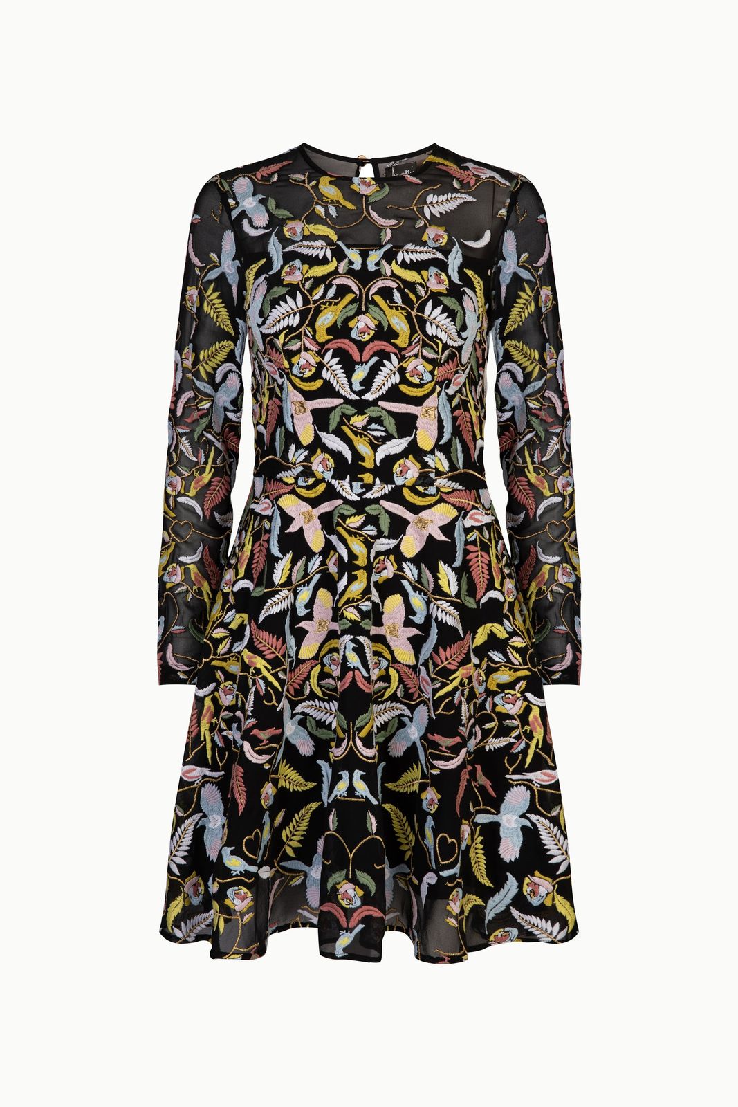 Andi Embroidered Black Dress