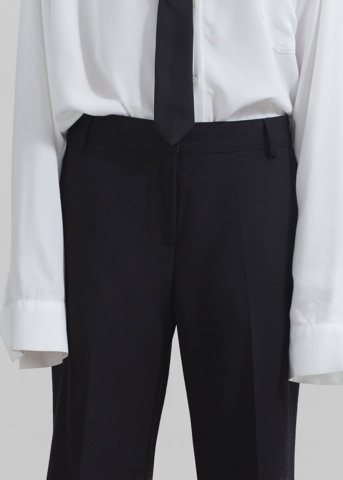 Maisie Bootcut Twill Pants - Black