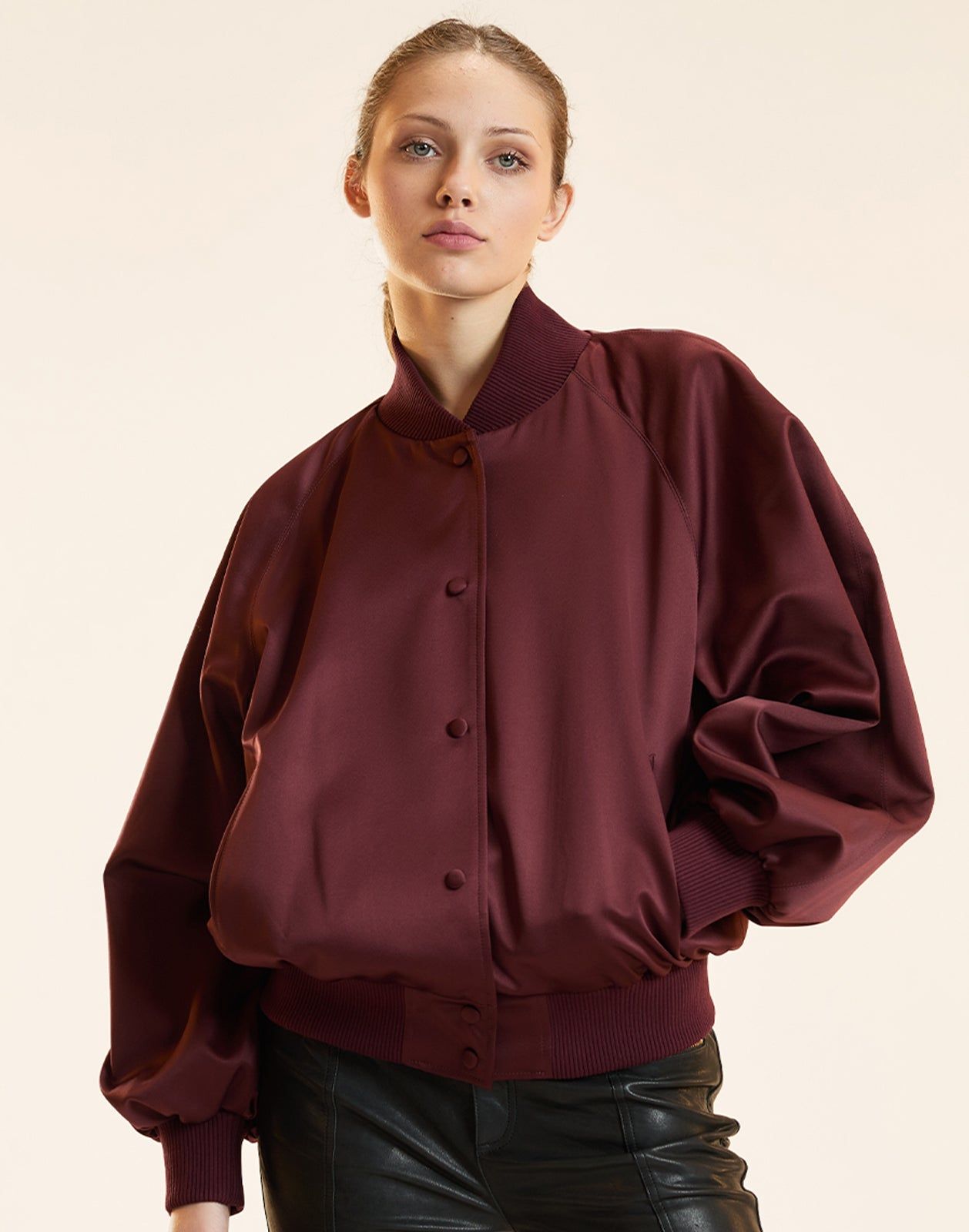 Satin Bomber Jacket