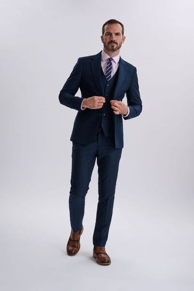 Fabio Navy Three Piece Suit