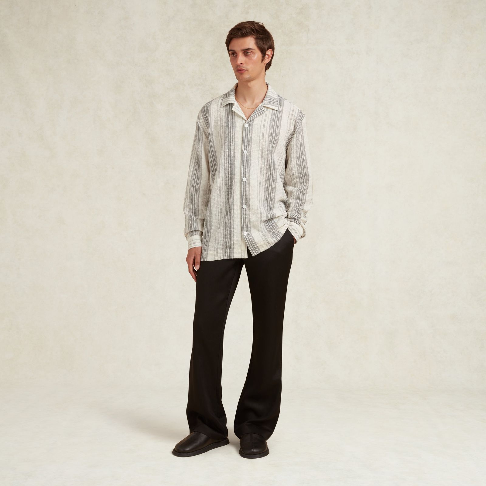 WOOLBY CASHMERE BLEND SHIRT - IVORY