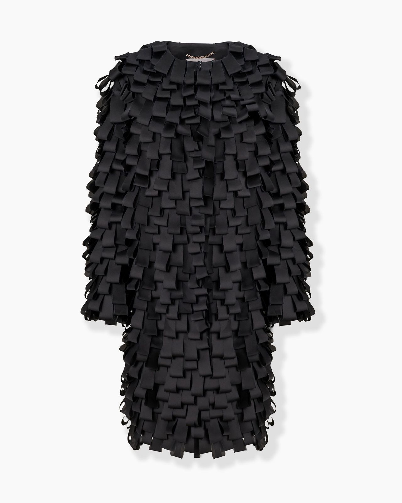 Loop-Embroidered Organza Coat