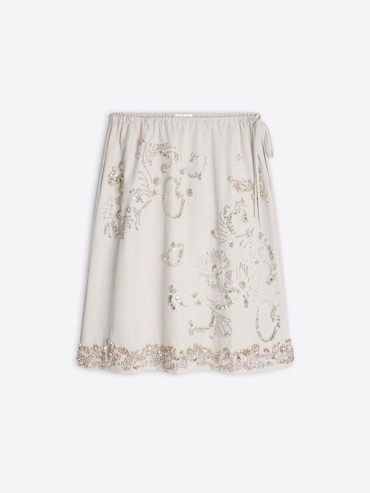 Embroidered cotton skirt