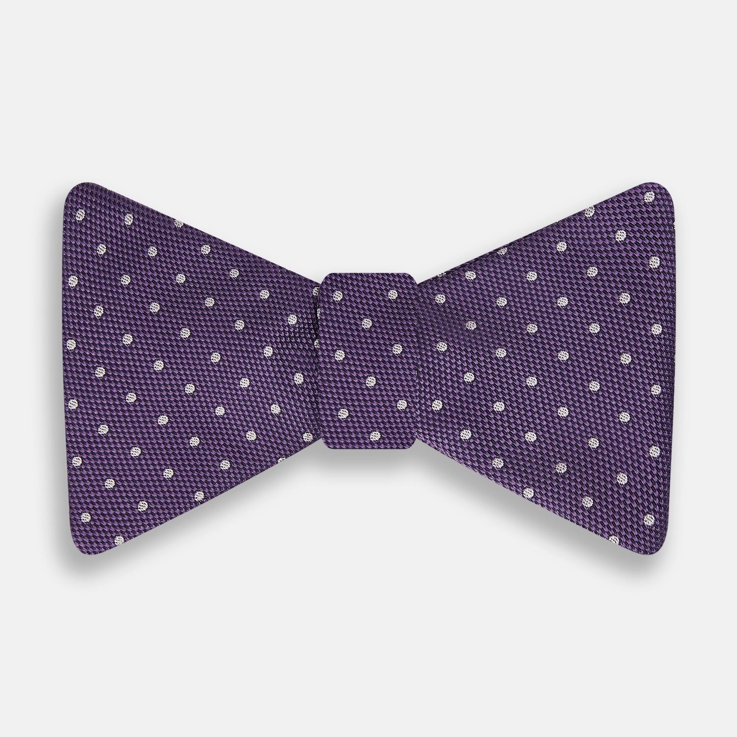 Lilac and Royal Purple Micro Dot Silk Bow Tie