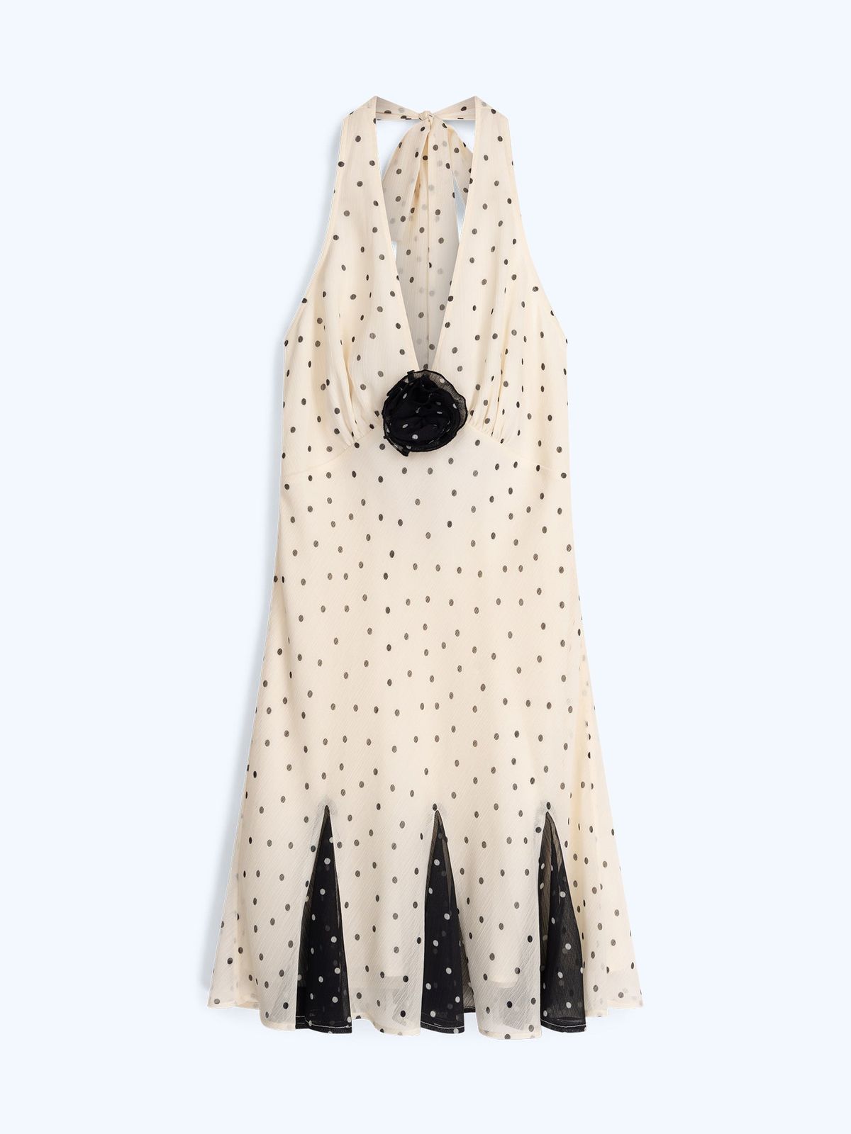 Vivi Mini Dress In White Polka Dot