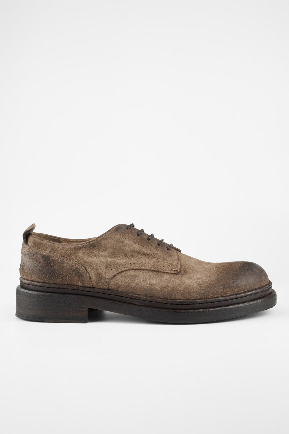 LAMBETH dry-tan suede welted derby shoes.