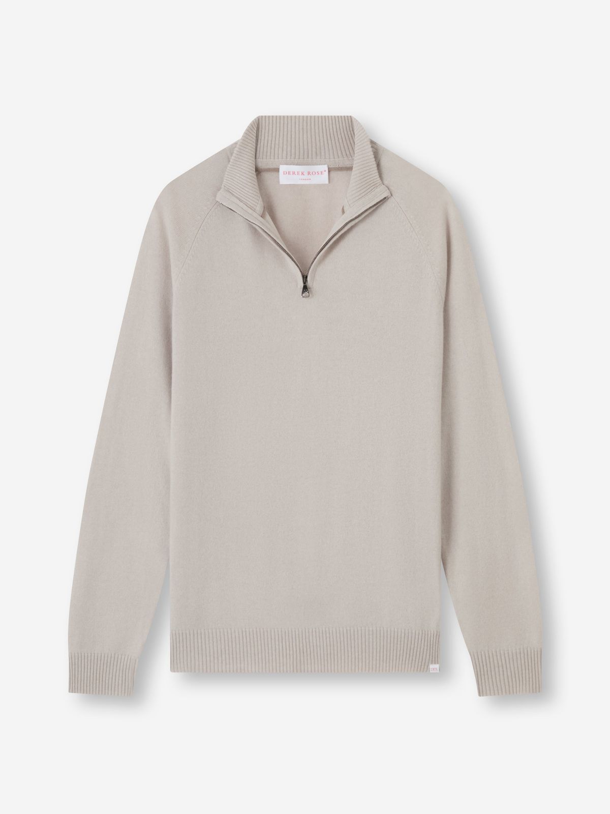 Finley Cashmere Half-zip Sweater Ash Grey