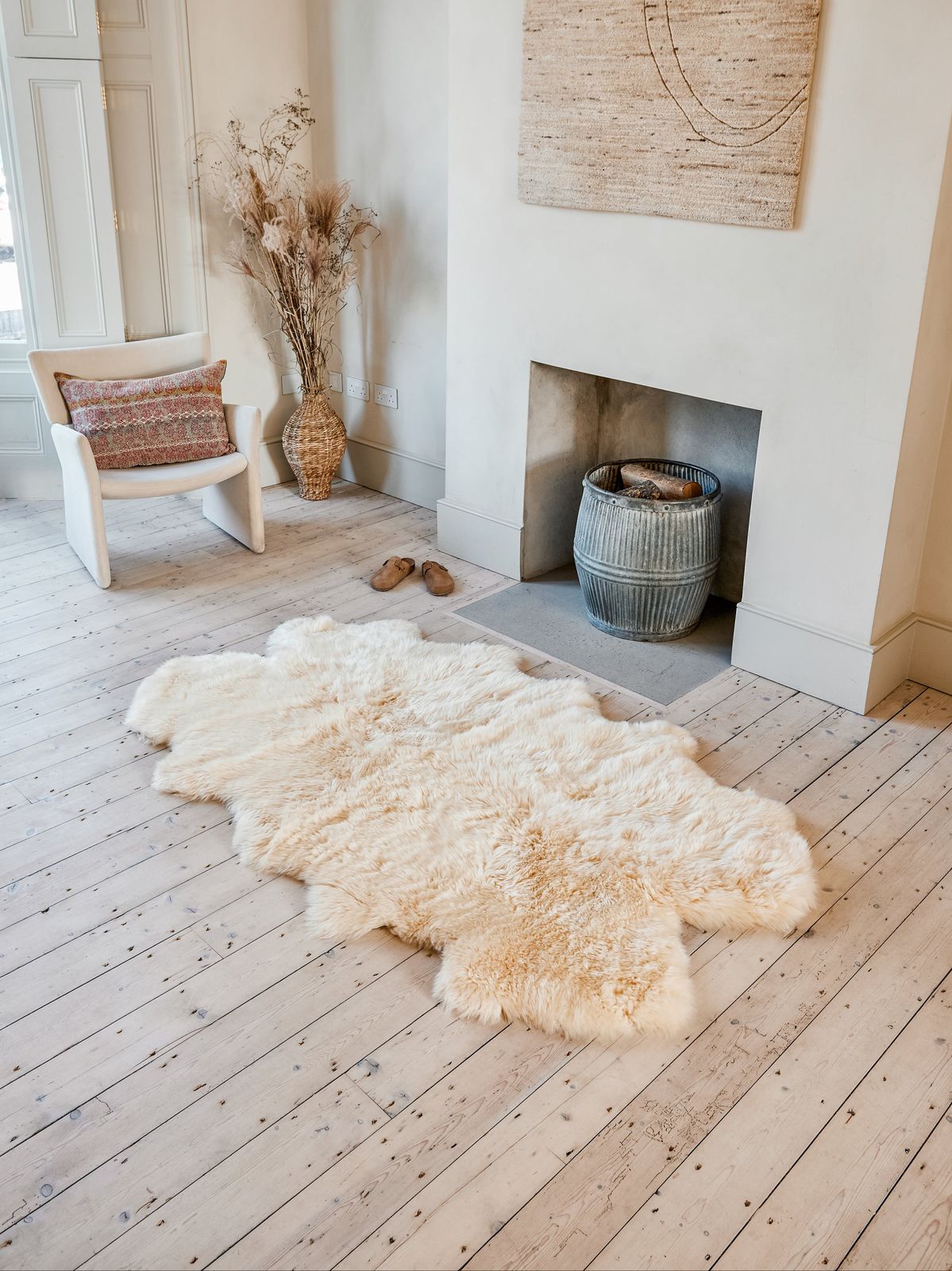 Quatro Sheepskin Rug - Champagne