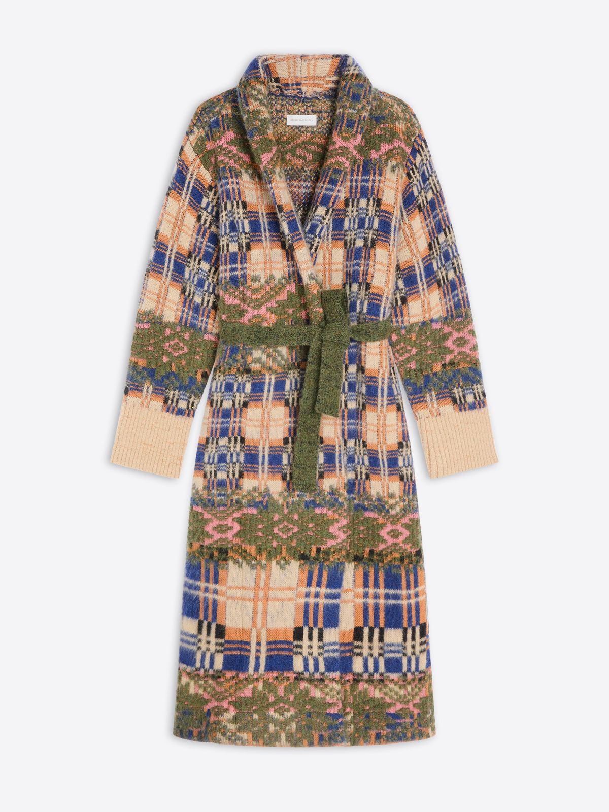 Patchwork wool cardigan