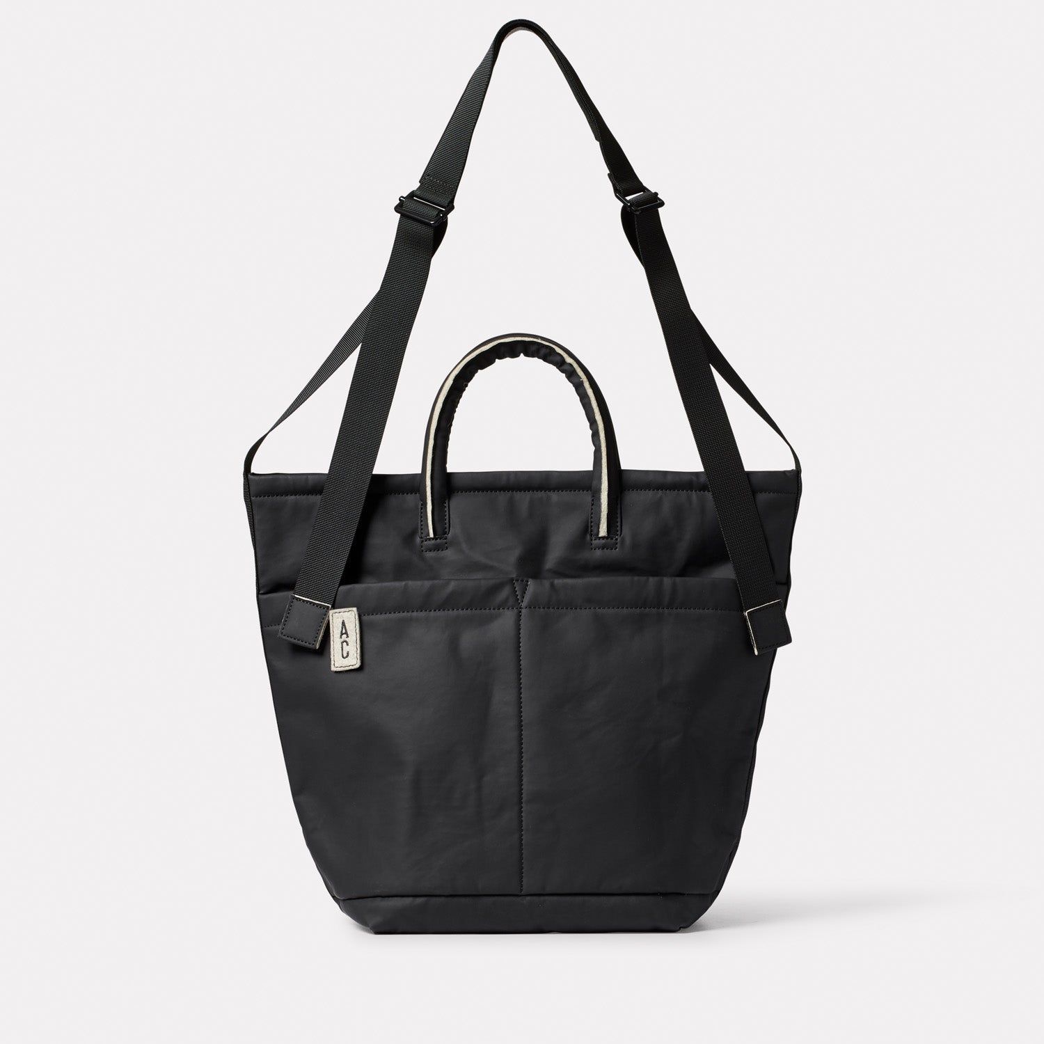 Hadley Abaca Crossbody Bucket Bag in Black