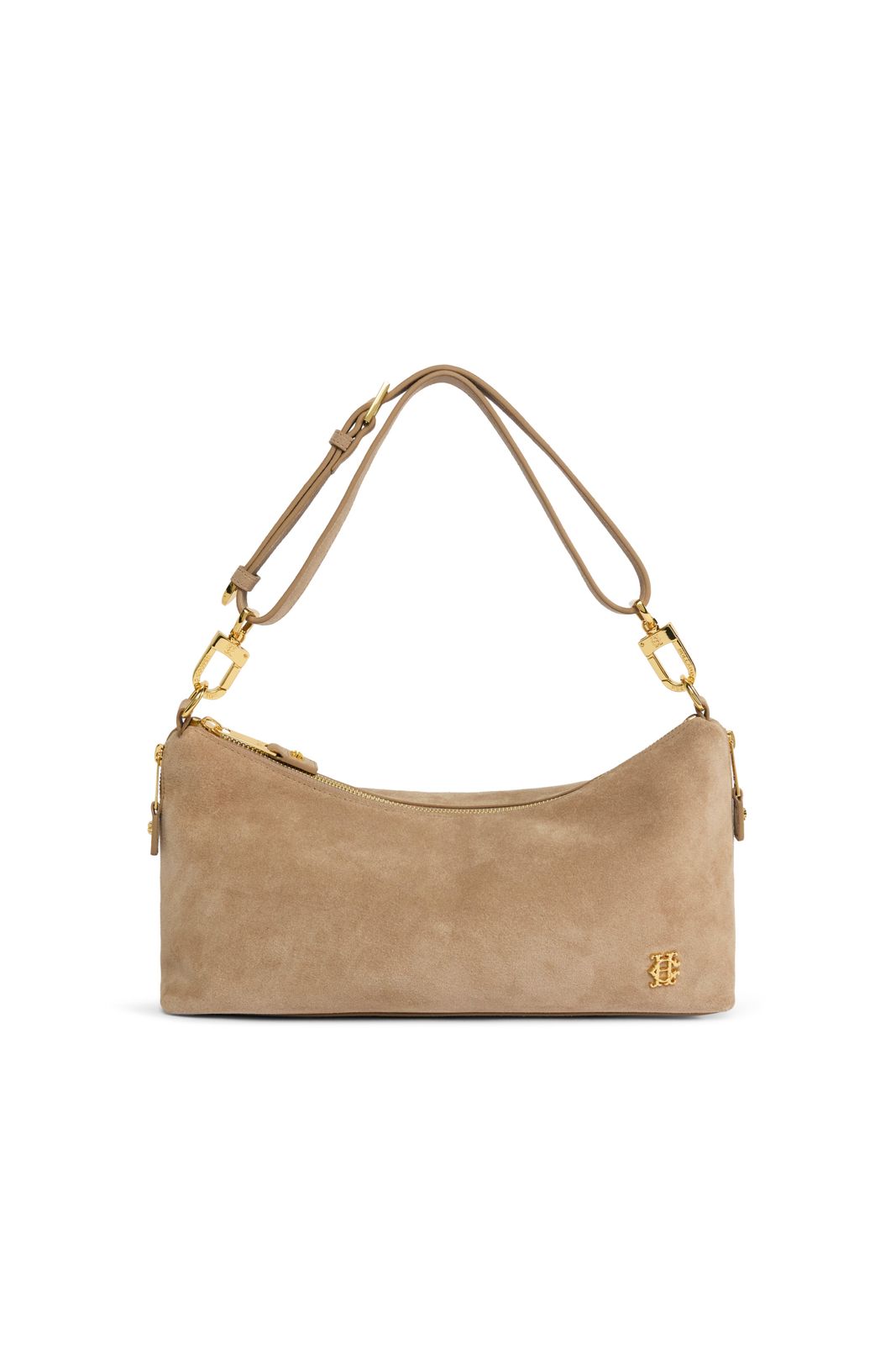 Slouch Shoulder Bag (Taupe Suede)