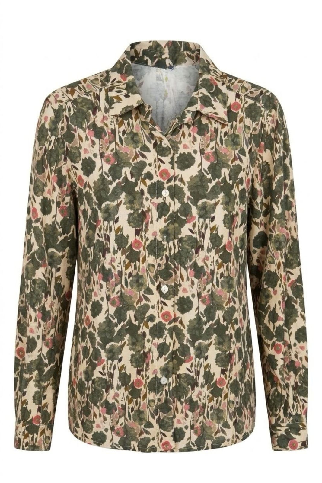 Willow Shirt In Dark Green Autumn Floral